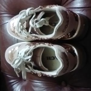 Women's Coach shoes, pink/blush with sequins, size 6.5 B